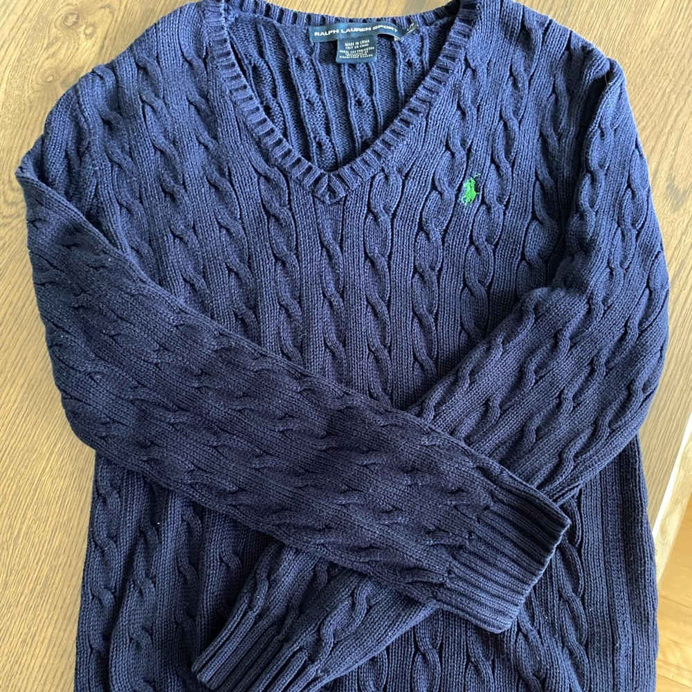 Cable-knit sweater Ralph Lauren navy blue